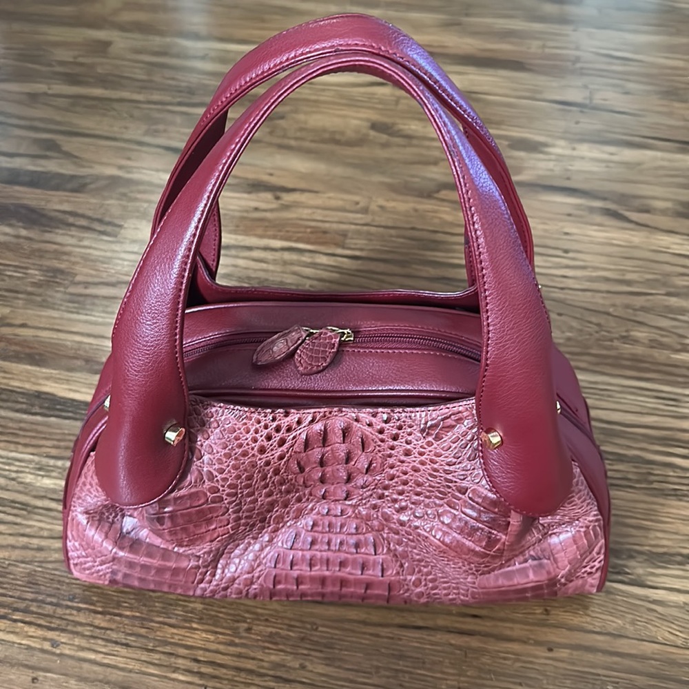 Rodania Crocodile Genuine Leather Bag in Dark Red♥️ - Picture 5 of 17